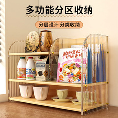台所の棚の調味料棚の台の上の多機能の調味料の家庭用塩の調味料の缶のアクリルの収納棚