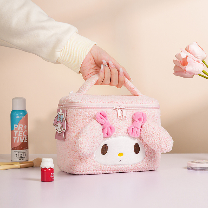 サンリオ ハローキティ ダウン ソフトクラウド 化粧品バッグ 大容量 高価値 ポータブル トラベル ストレージ バッグ|undefined