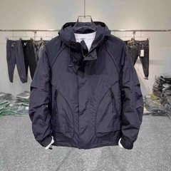 春の新型男性工装フード付きジッパーポケット