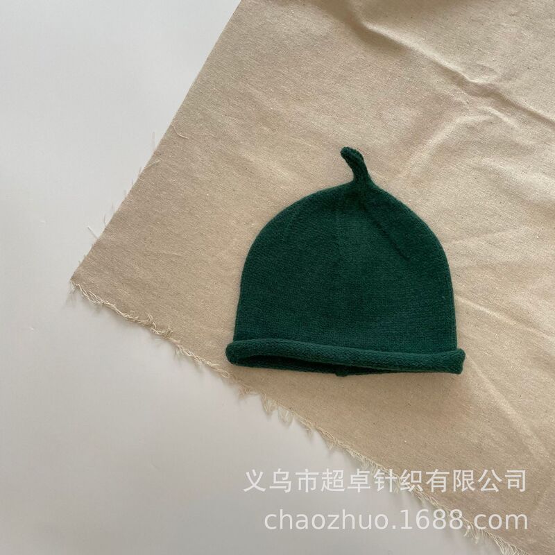 初秋の防寒帽子、韓国風冬用毛糸帽子、かわいい子供用おしゃぶり帽子、男の子と女の子のニット帽|undefined