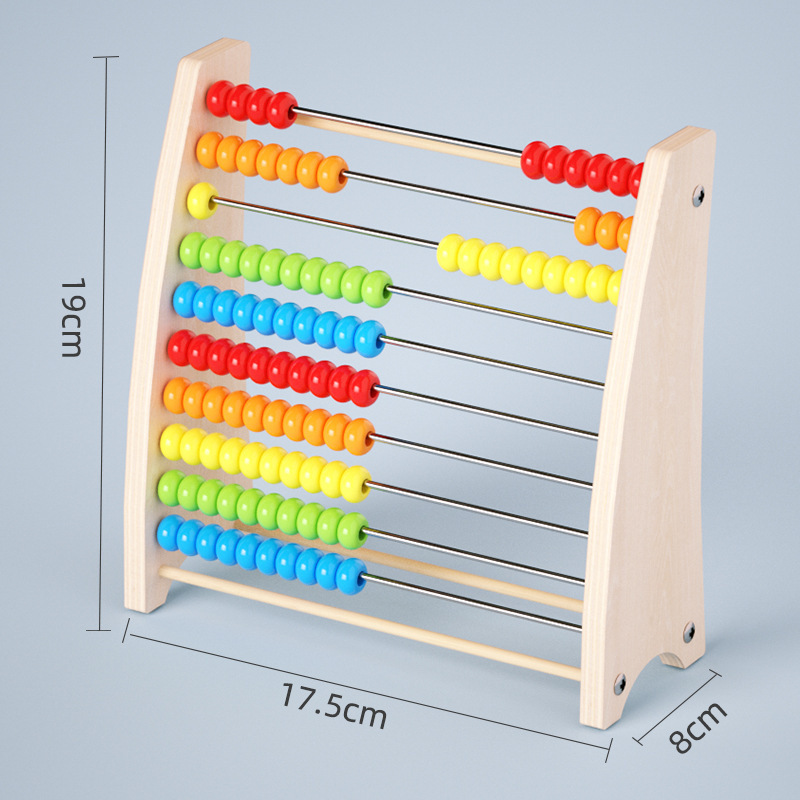 Niños de madera colorido digital de diez archivos de computación en rack aritmética Abacus niño iluminación juguetes de educación temprana al por mayor