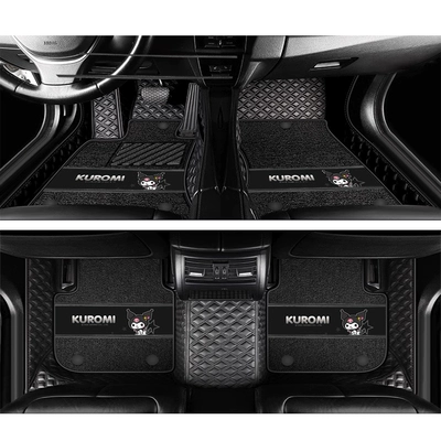 Kulomi Car Foot Ayaqaltılar (Kovriklər) - please-note-the-model-year-when-placing-an-order-ku303-coolomi-black-double-layerleather-high-end-imitation-cashmere-blanket-customized-car-take-a-photo-of-the-remarked-model