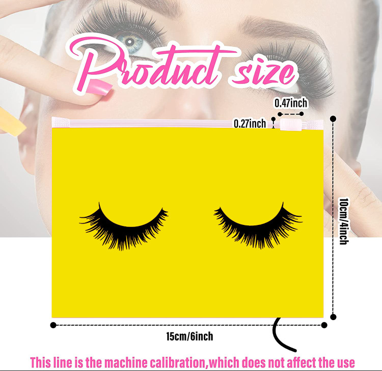 Suministro directo de fábrica en stock al por mayor bolsa de cremallera de pestañas EVA Bolsa De Rosa bolsa de cremallera negra bolsa de almacenamiento de combinación de maquillaje