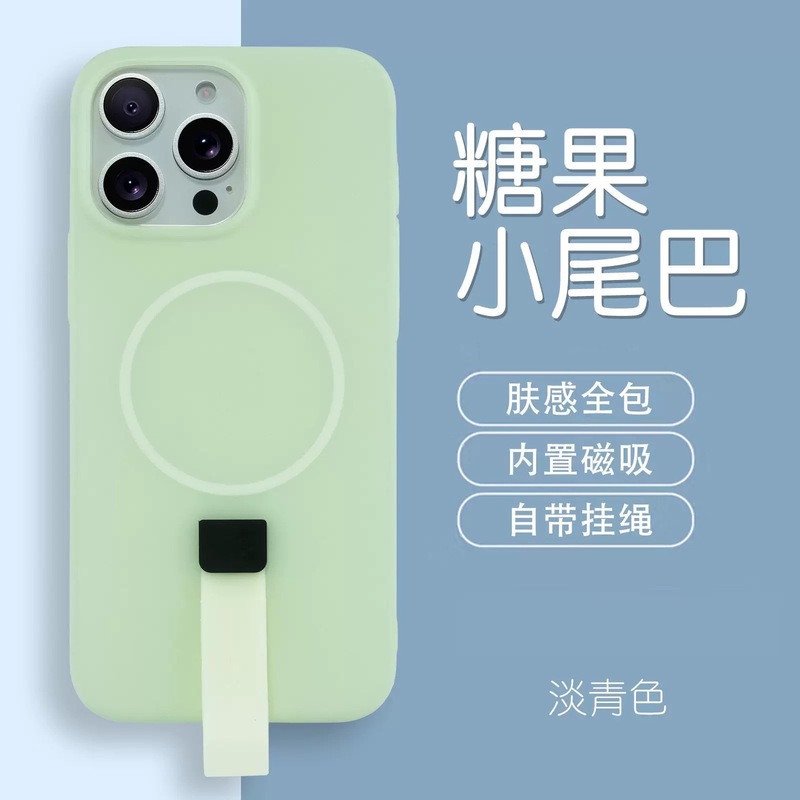 指环挂绳磁吸适用苹果17手机壳iphone16磨砂15女款13简约纯色软壳|undefined