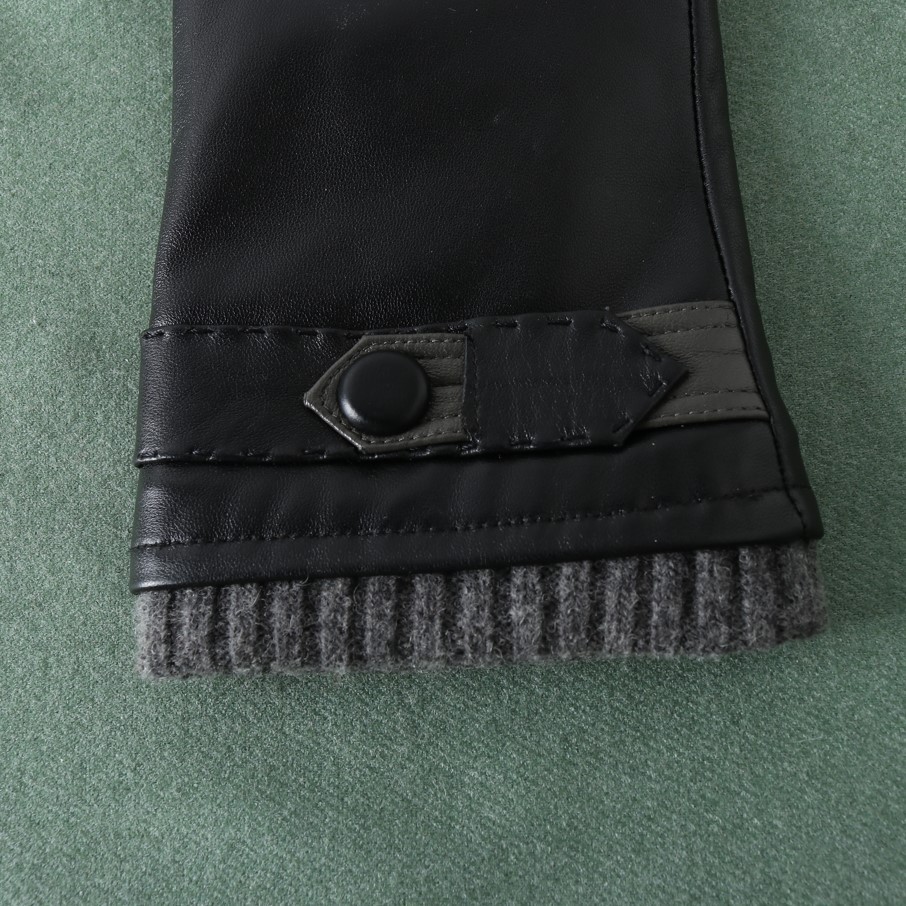 真皮手套男士冬季加绒加厚防寒保暖手套触屏骑行开车羊皮防风手套