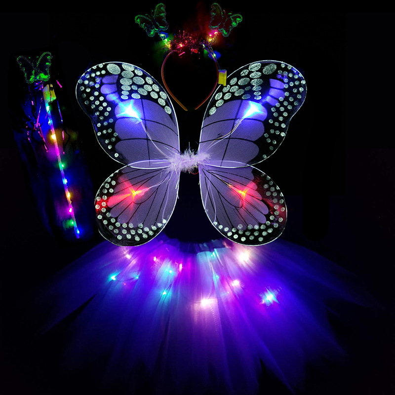 紫色全配件彩灯发光四件套