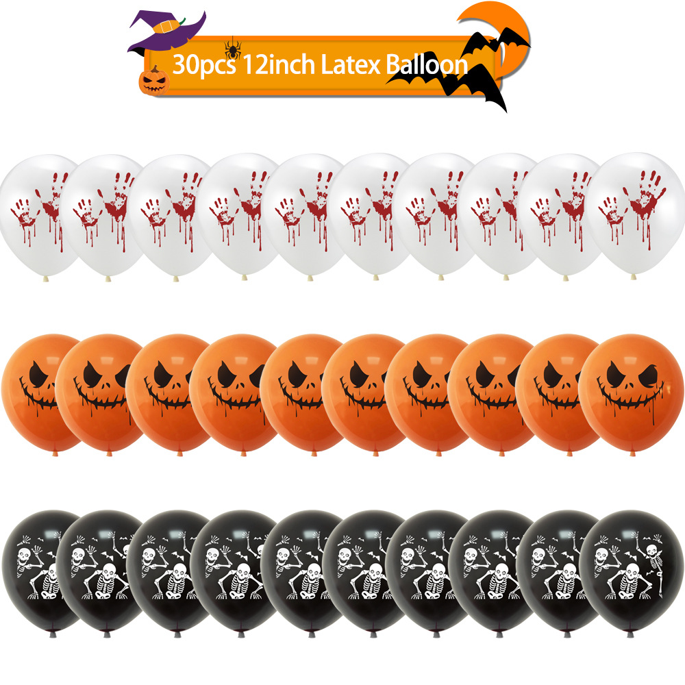 Halloween Skull Emulsion Party Balloons display picture 1