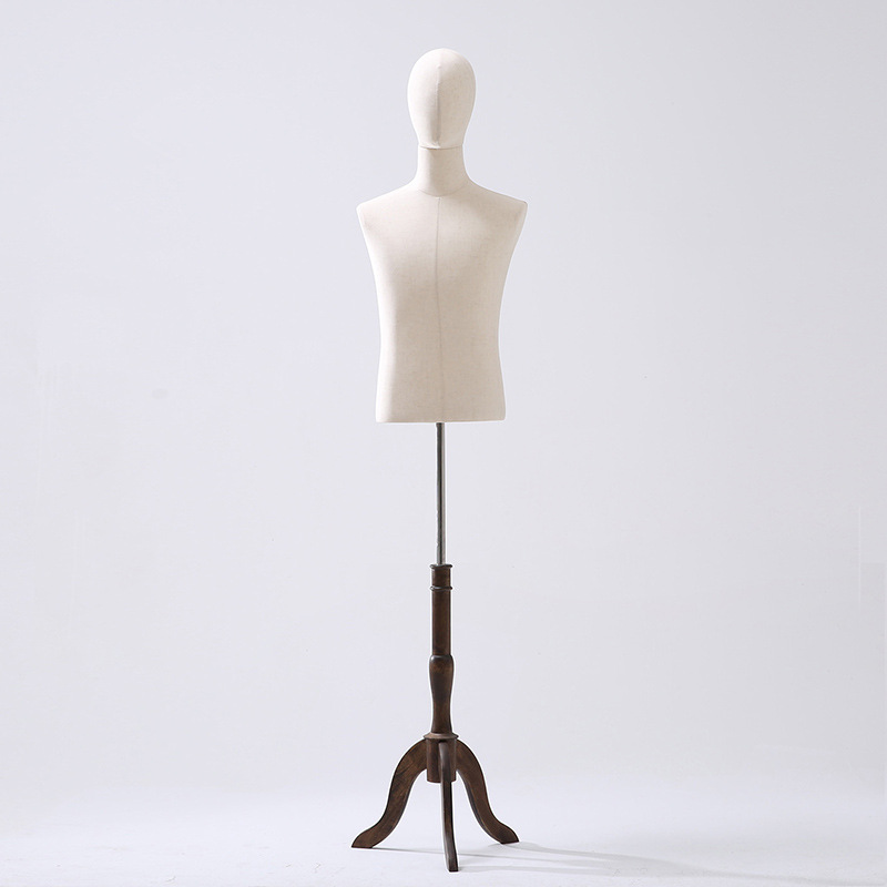 Tienda de ropa modelo masculino de madera sólida modelo adulto accesorios tienda de ropa estante de exhibición de plataforma de sopa estante de modelo