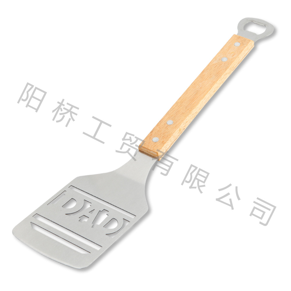 Amazon Venta caliente de acero inoxidable para hornear juego de herramientas de bebida salvaje al aire libre para barbacoa kit de combinación de clip de pala DAD para barbacoa