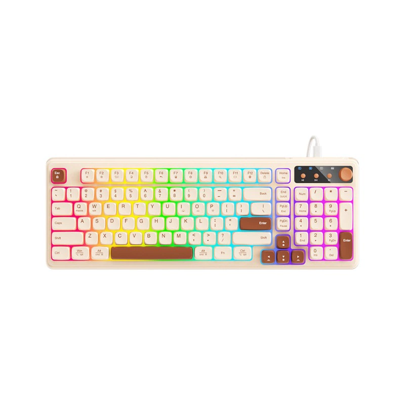 Бабочка Hangshi K520U проводная клавиатура RGB подсветка, высококачественный механический набор ощущений для мужчин и женщин, работа наборы набора