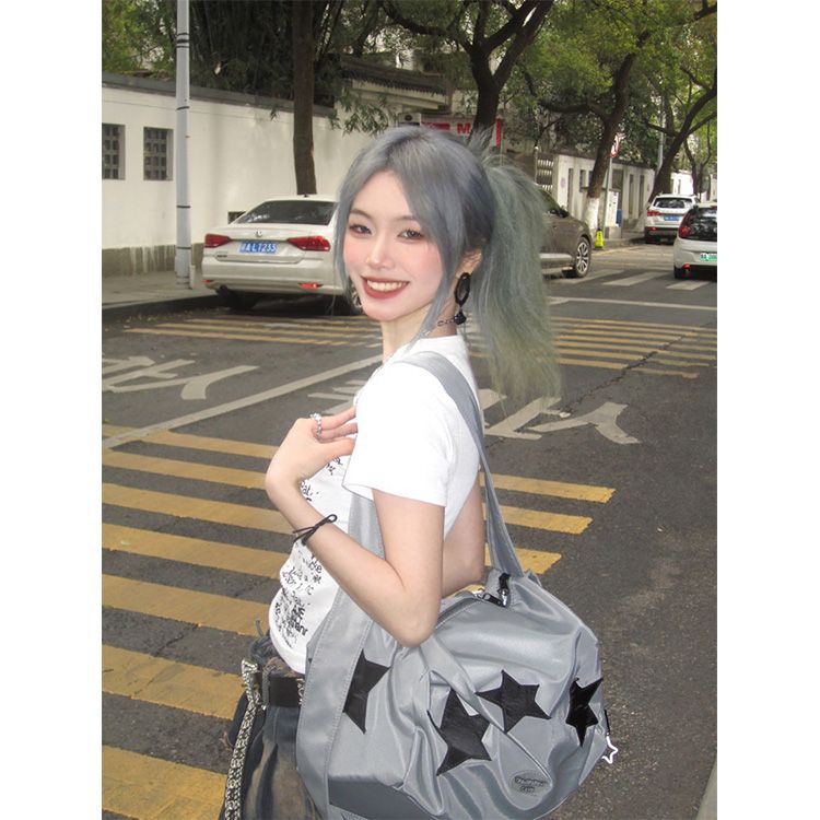 Y2g bolsa irregular Estrella de Plata yoga bolsa de mensajero bolsa de hombro de las mujeres de gran capacidad de fitness bolsa Satchel