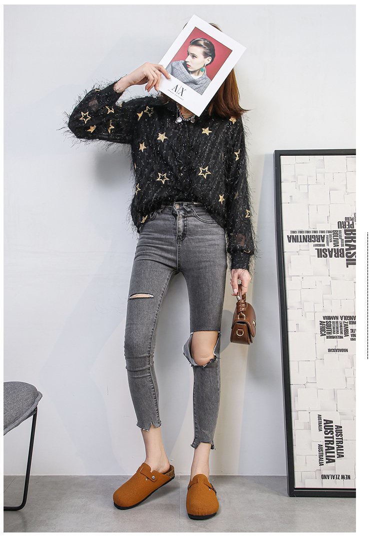 Spring 2021 European and American retro Baotou half-slipper women's cork flat flat large size casual one-step lazy lady's slipper undefined