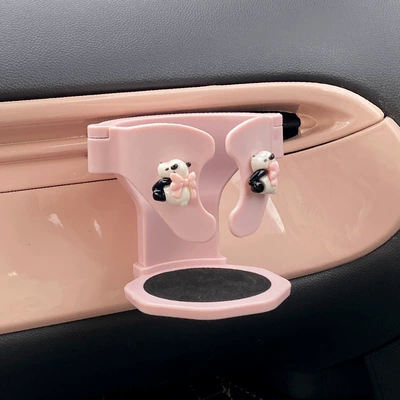 Car cup holder/beverage holder for Air Vent, Dedicated - panda-water-cup-holder-pink
