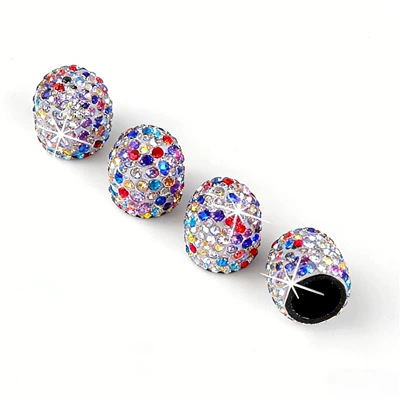 Diamond Tire Caps for Women — valve - white-colored-diamonds-pack-of-4