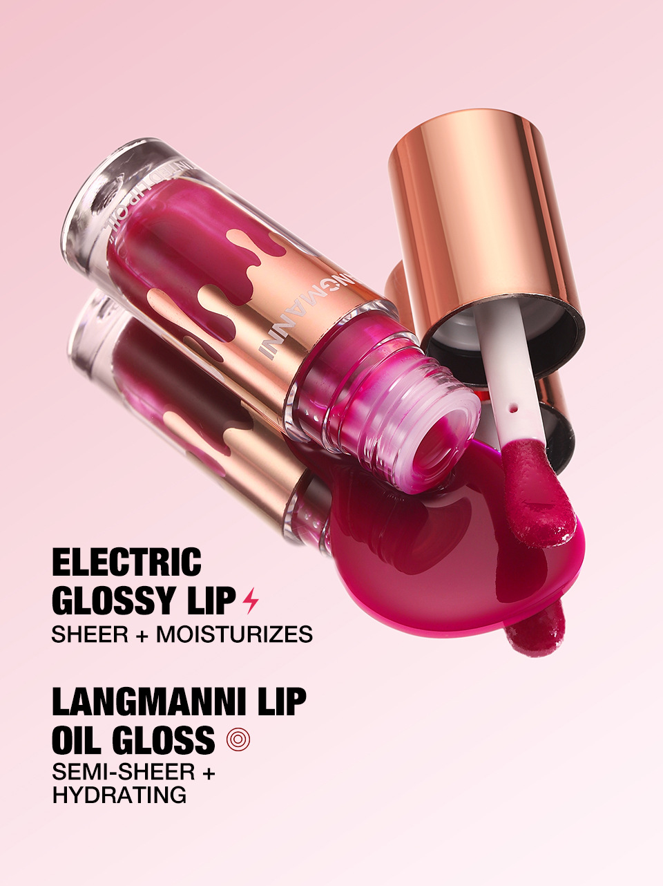 LANGMANNI colored lip oil, lip gloss, lip oil, single bottle Application Scenario