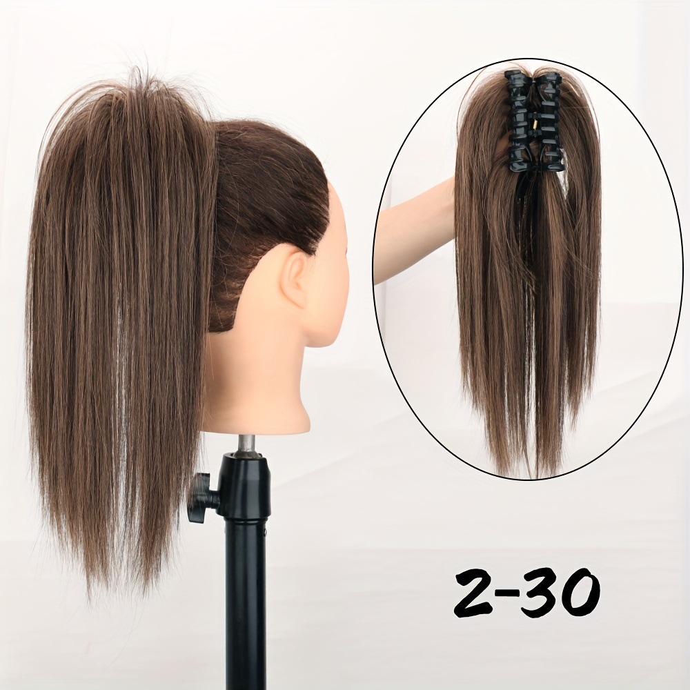 Extensions de queue de cheval synthétique réaliste avec pince_voghion.com