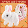 Year of the Rabbit Stall Stall up Electric Plush rabbit Toys wholesale children simulation Bunny