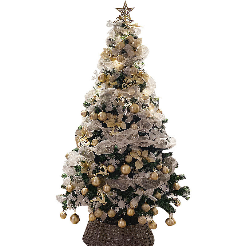 クリスマスツリーホームパッケージdiy発光大型装飾品ハイエンドインスタイルメッシュ新しいクリスマス装飾|undefined