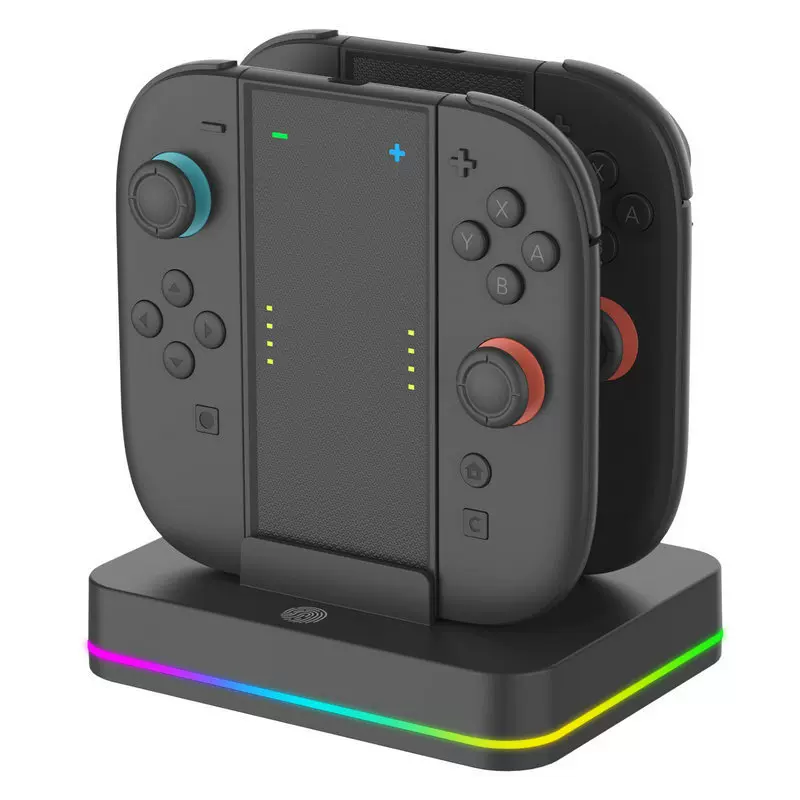 Switch2左右手柄充电器 Switch2joycon游戏手柄炫光充电底座