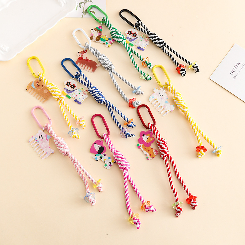 携帯電話のひもドーパミンカラーアクリルミニ櫛のキーホルダー|undefined