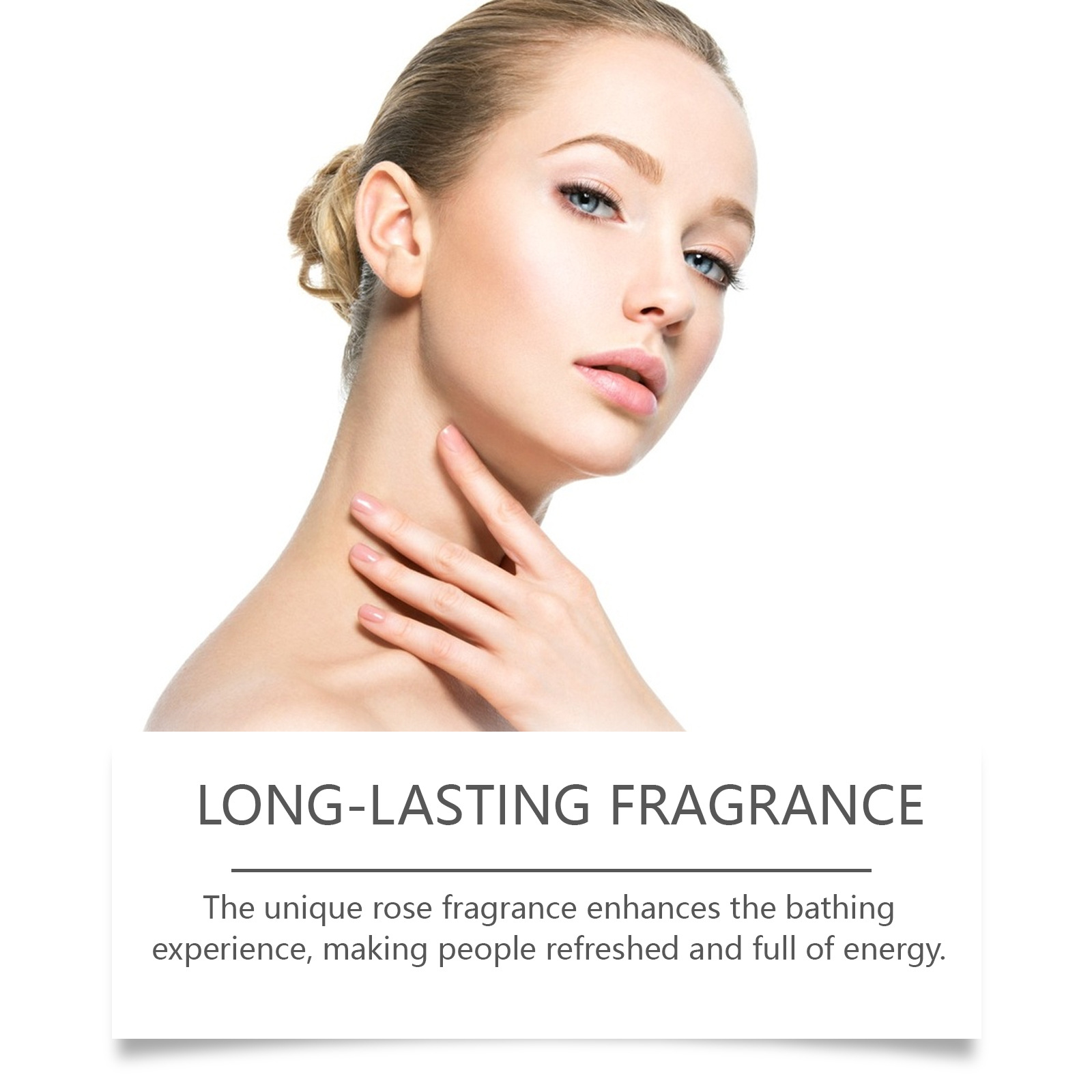 Ladies Rose Fragrance Body Wash, Fragranza da bagno Detergente Corpo Ladies Bathing Detergente Rinfrescante_voghion.com