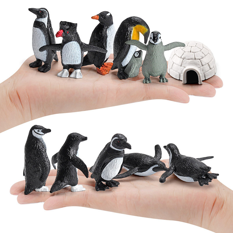 Simulación transfronteriza mini pingüino modelo traje polar animal sólido adornos babyA Adeli Penguin