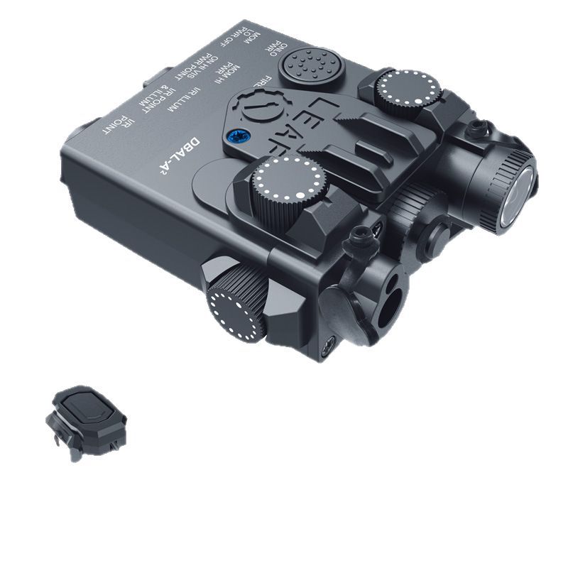 Linterna táctica de nailon DBAL-A2 Láser verde Láser intermitente Láser ajustable con cola de ratón Táctica Caja láser multifuncional