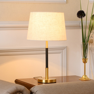 Table Lamp Scandinavian Ins Bedroom All-Copper Living Room Study Simple Home Modern Warm Romantic Room Bedside Lamp