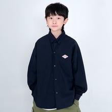 童装衬衫2025冬季新款男童中大童夹棉加厚衬衫潮牌宽松衬衫潮外套