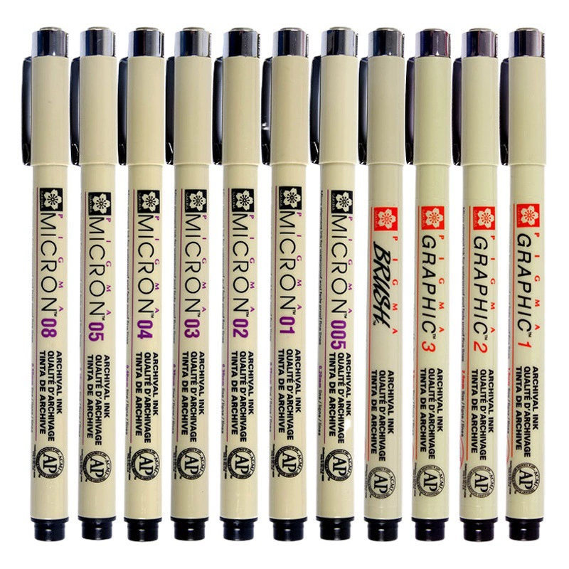 Японская ручка с крючком вишни, специальная ручная роспись, отслеживающая водонепроницаемая быстросохнущая ручка для подписи, игольная ручка, коробка для ручек, оптовая продажа