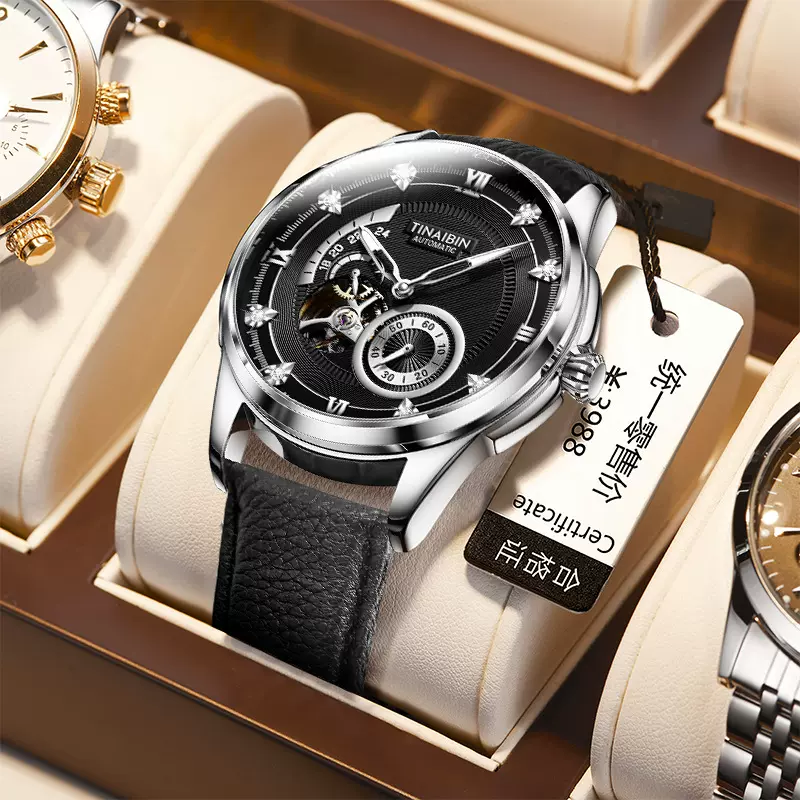 瑞士品牌镂空全自动机械表运动防水男士腕表抖音快手爆款一件代发