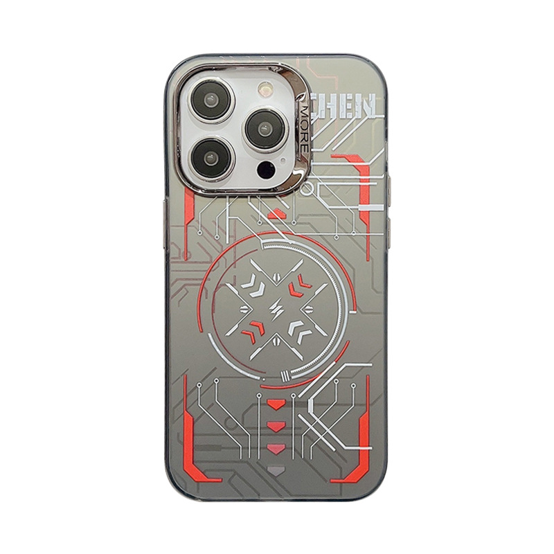 Mecha Style Iphone 15 Pro Max Case Trendy Protective Hard Cover_voghion.com