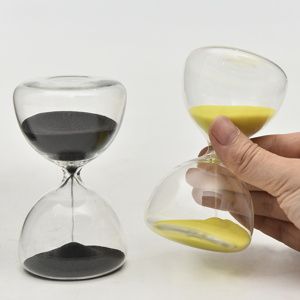 5 minutos de vidrio reloj de arena temporizador redondo pequeño reloj de arena regalo creativo para el hogar reloj de arena decoración fábrica al por mayor