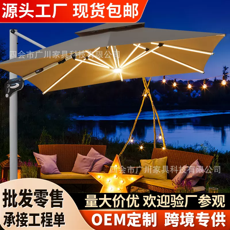 户外遮阳伞户外伞庭院遮阳露台伞大太阳伞商用摆摊室外三米罗马伞