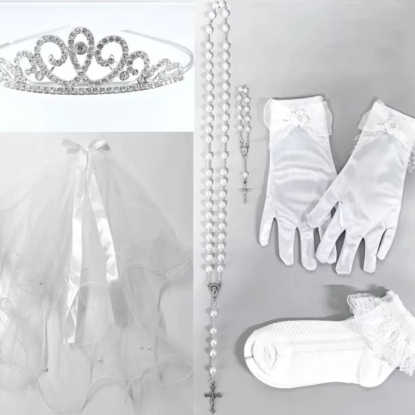 European and American Cross-Border Baptism Communion Flower Party Theme Kidsren's Communion Party Headdress Set