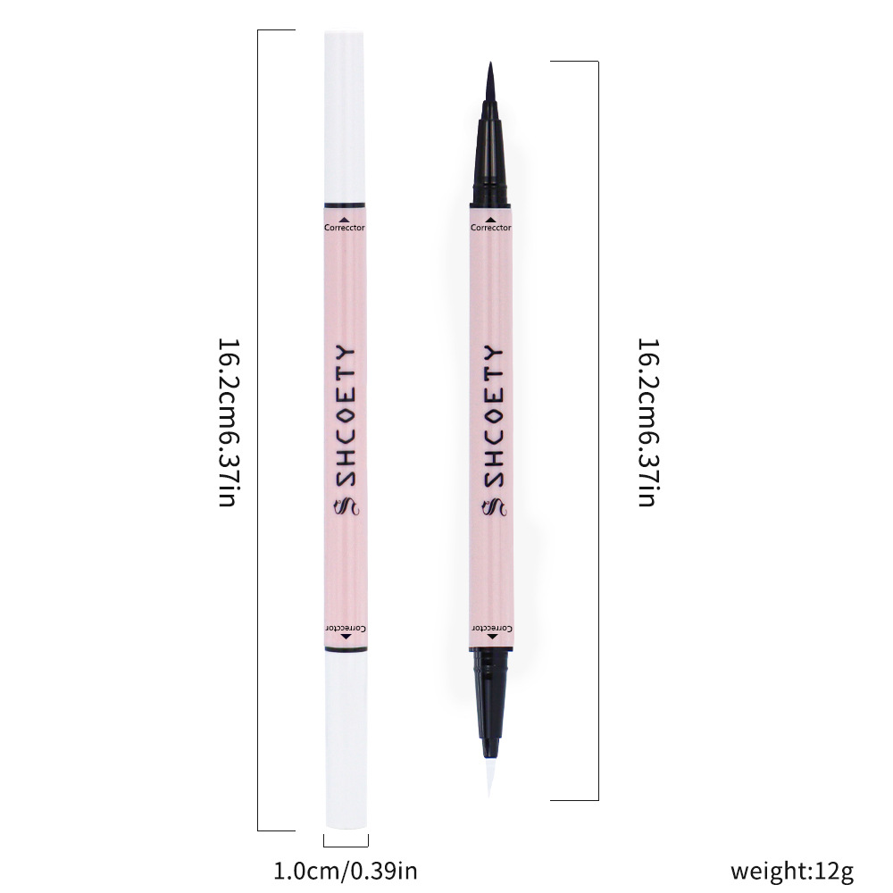 SHCOETY Cross-border Double-headed ultra-fine eyeliner Liquid is smooth, long-lasting, sweat-proof, water-proof, quick-drying and does not smudge eyeliner undefined