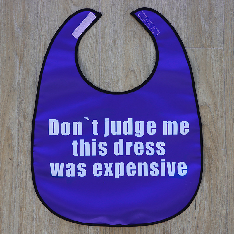 다크 블루 영어 작은 턱받이