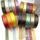 2.5cm wide explosion laser gold wave wave polyester ribbon bow handmade yum webbing factory direct supply