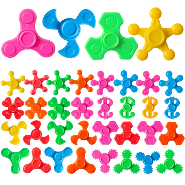 Cross-Border Stress-Relief Fidget Spinner Children's Finger-Spinning Plastic Mini Toy Capsule Accessories Stress-Relief Toys Wholesale