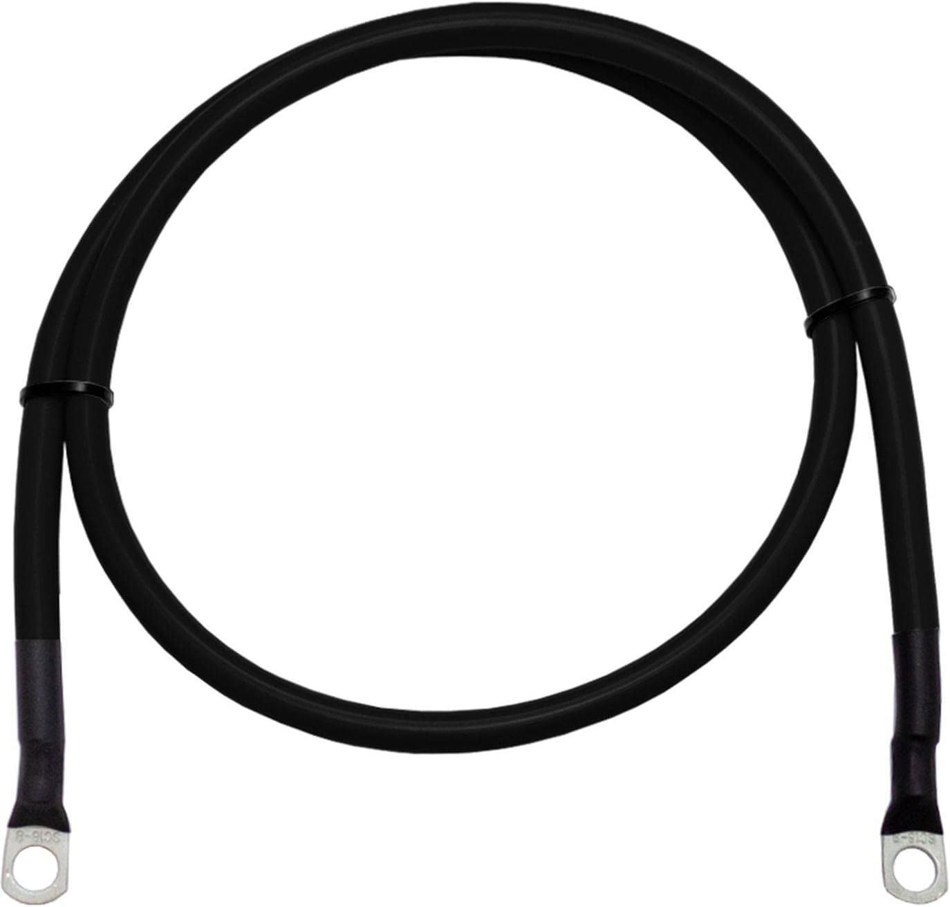 0,25m Batteriekabel Massekabel 50mm² schwarz 2x Rohrkabelsc