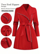 N 94090 Long Wool Coat Women �W��ë�ش��� ���R�d�羳�W��