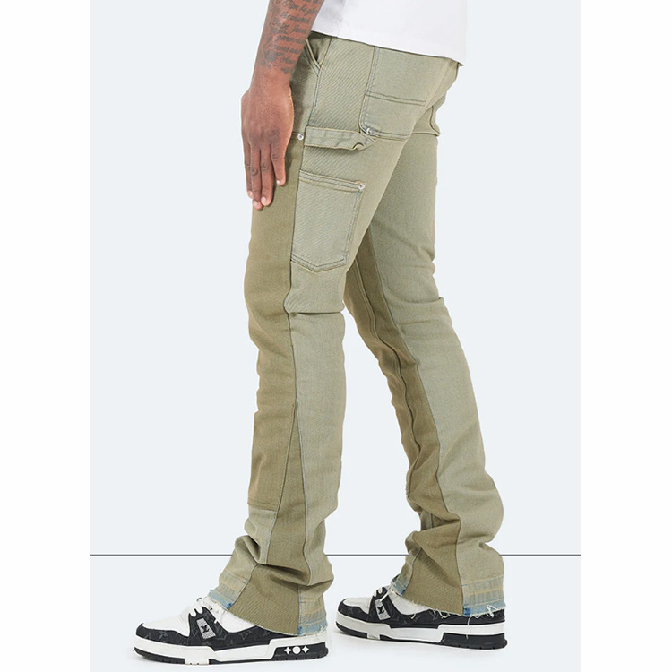 Wholesale Custom European and American Mid-To-High-End Straight Non-Elastic Low Moq Carpenter Twill Trousers from Foreign Trade Source Factory