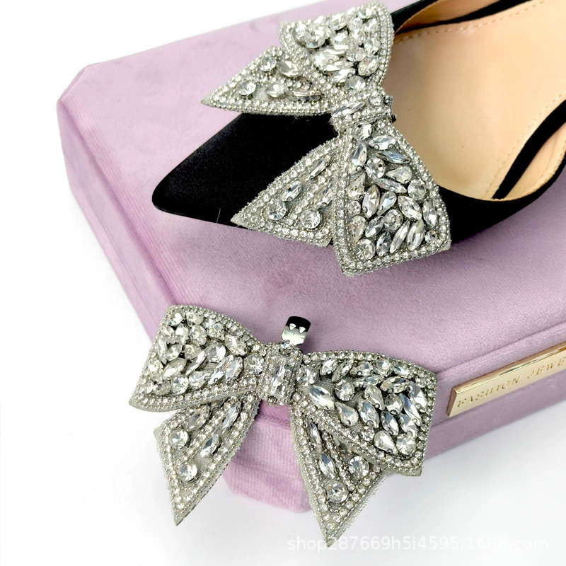 Декоративная застежка для обуви с бантом из страз, цветок для туфель, клипса для обуви на высоком каблуке, аксессуары для самостоятельного изготовления, украшение для обуви, новый стиль 2025 года