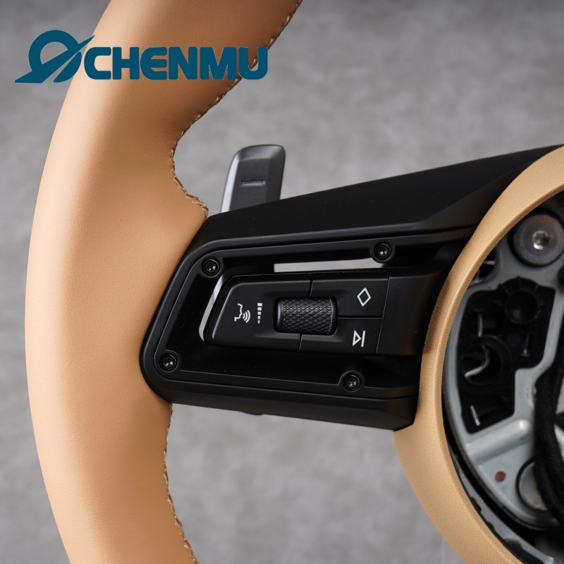 Suitable for Porsche Cayenne, Panamera, 992, Cayman, 718 Boxster modified with a new beige steering wheel
