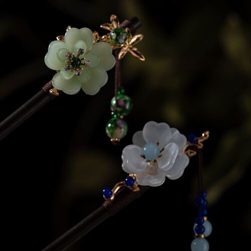 Ancient style hairpins wholesale Chinese cheongsam headwear Hanfu accessories step rocker hairpins hair accessories handmade wooden hairpins
