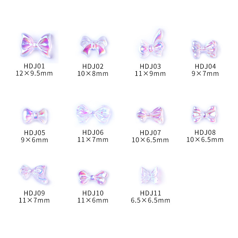 Small three dimensional transparent nail decoration for manicure…