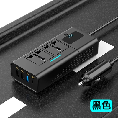 Upgrade 200W car inverter 12V Mobil şarj cihazları - black-12v-to-220v-universal-socket-car-charger