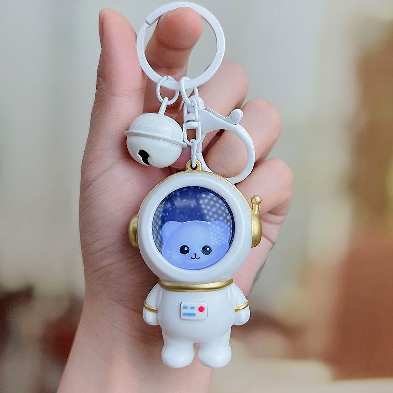 Mochila luminosa de dibujos animados, llavero de gatito y oso, mochila de estudiante creativa, adornos para regalos pequeños, luces de noche