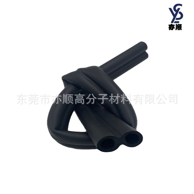 直销橡胶海绵管黑色光面高密度nbr发泡管环保橡塑泡棉EVA手把套管