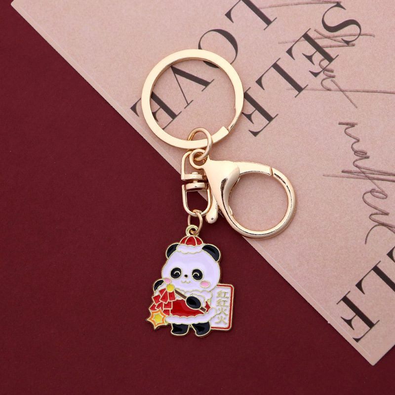 Panda rojo y rojo - hebilla de camarón